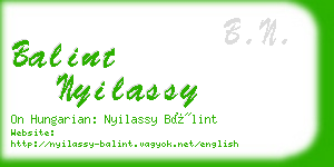 balint nyilassy business card